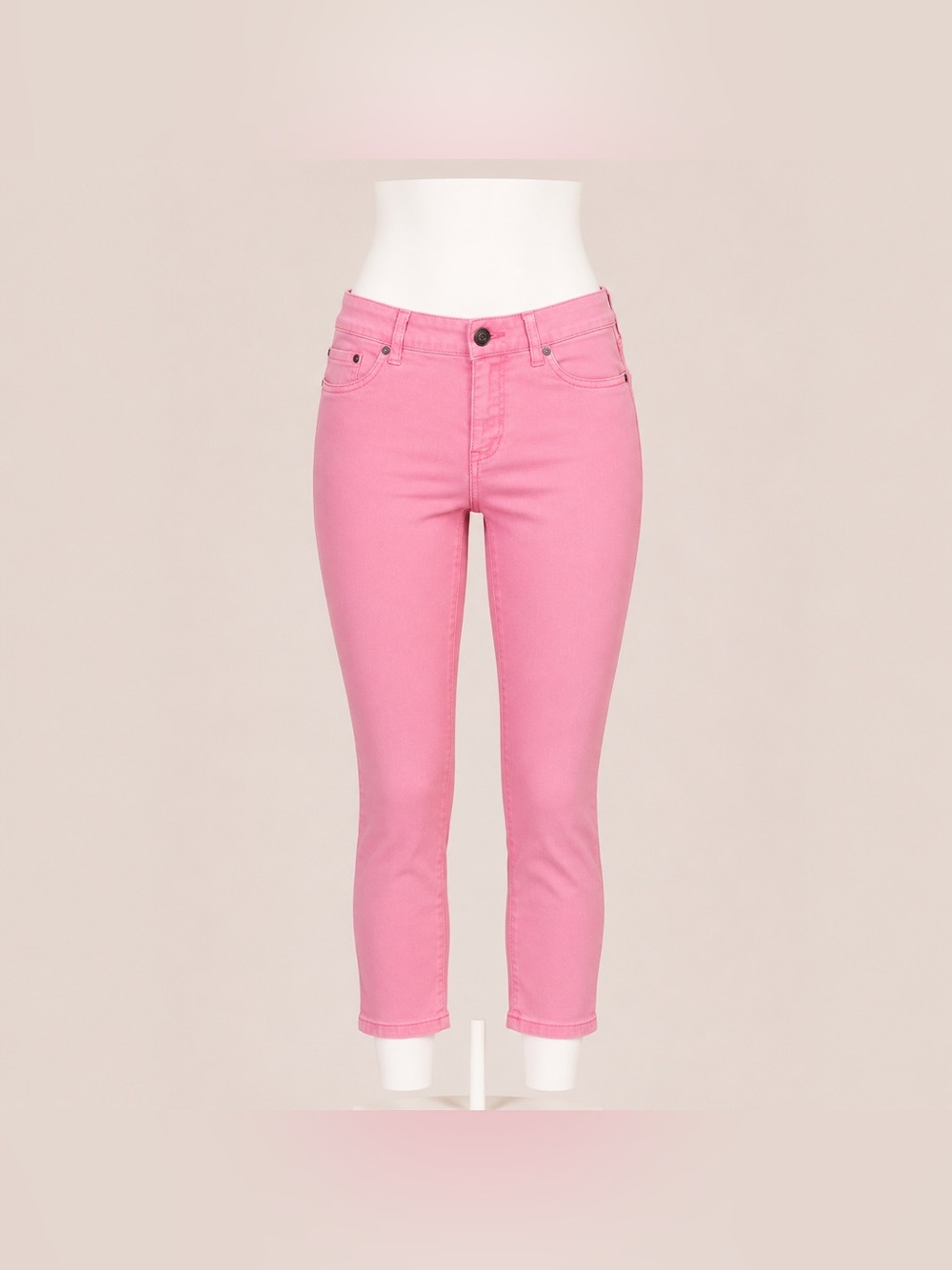 Bongo Pink Stretch Skinny Crop Jeans Size 24W Bright Barbiecore